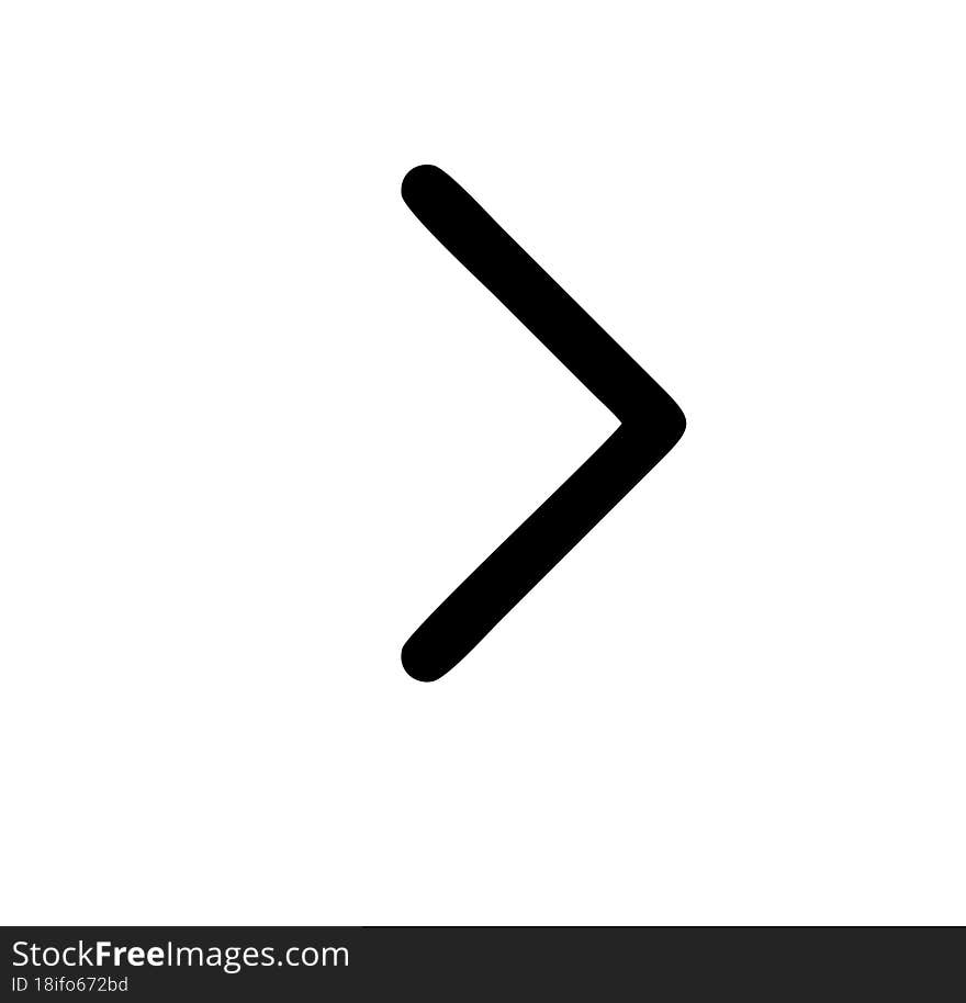 arrow icon  illustration in black on the white background, illustration of arrow symbol in a white background