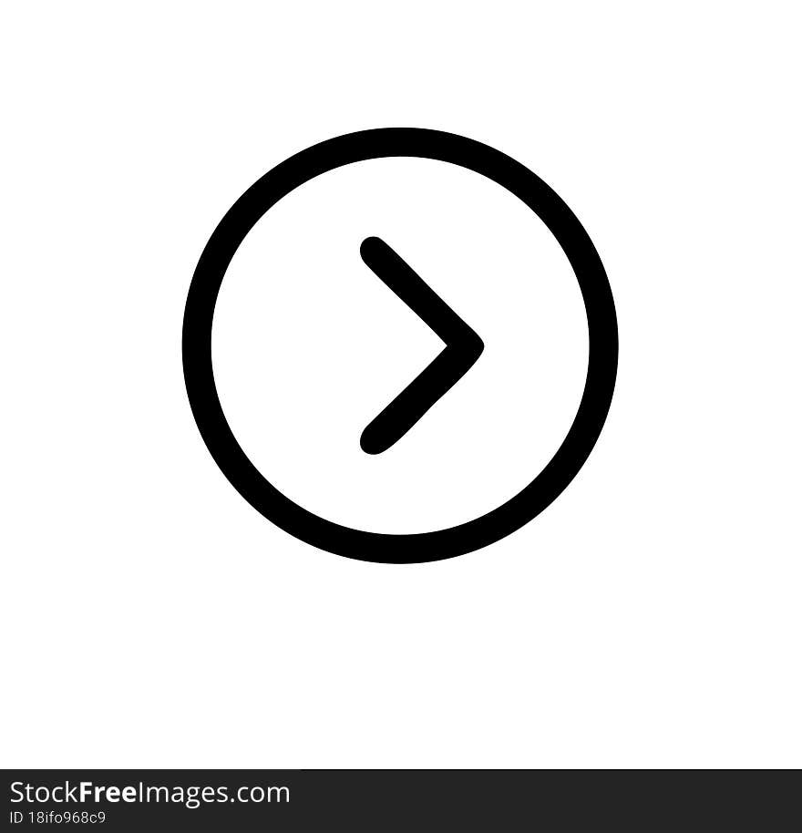 Arrow Icon  Illustration In Black On The White Background, Illustration Of Arrow Symbol In A White Background