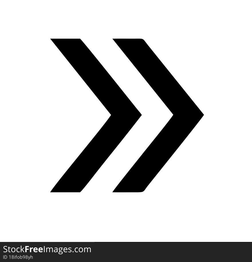 Arrow Icon  Illustration In Black On The White Background, Illustration Of Arrow Symbol In A White Background