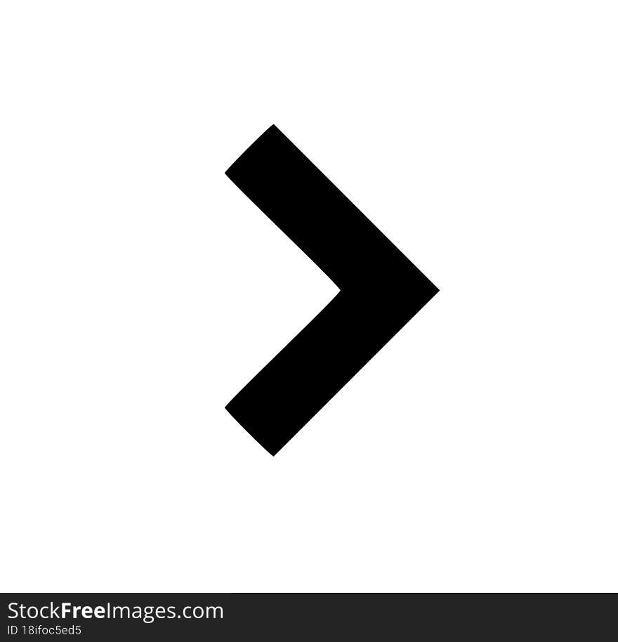 arrow icon  illustration in black on the white background, illustration of arrow symbol in a white background