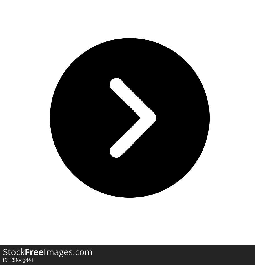 arrow icon  illustration in black on the white background, illustration of arrow symbol in a white background