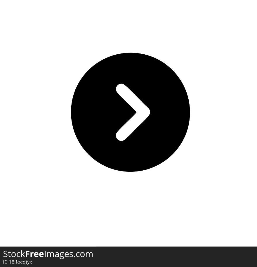 arrow icon  illustration in black on the white background, illustration of arrow symbol in a white background