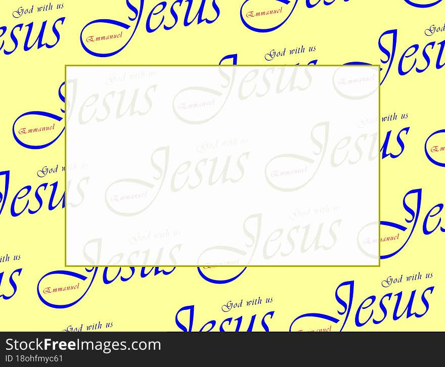 Jesus Emmanuel God With Us Frame