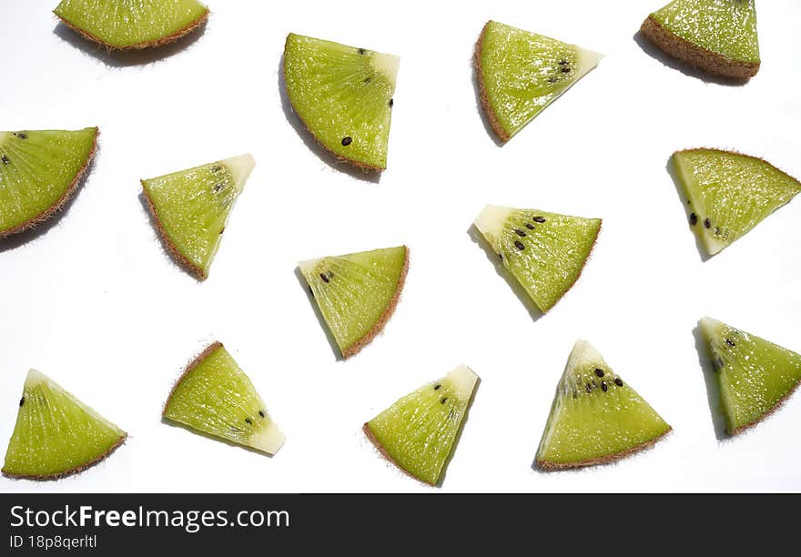 Kiwi Fruit Cut Background stock photo