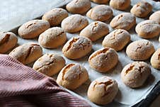 Selective Focus On Group Of Traditional Biscuits Just Baked Stock Photos