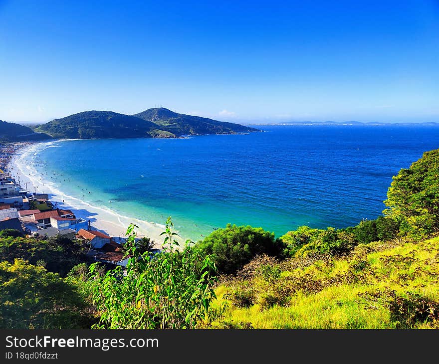 the famous little beach in arraial do cabo