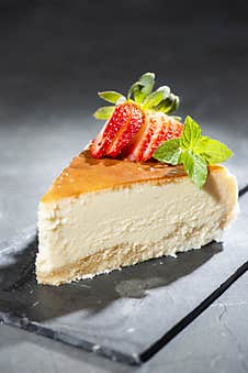 Traditional Cheesecake Stock Photography