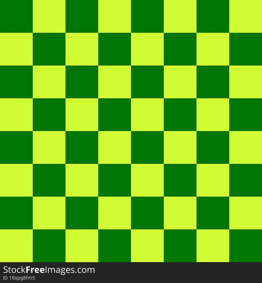 Chessboard in shades of light and dark green colors.
