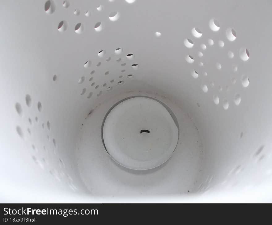 top view of an tea light candle in pot