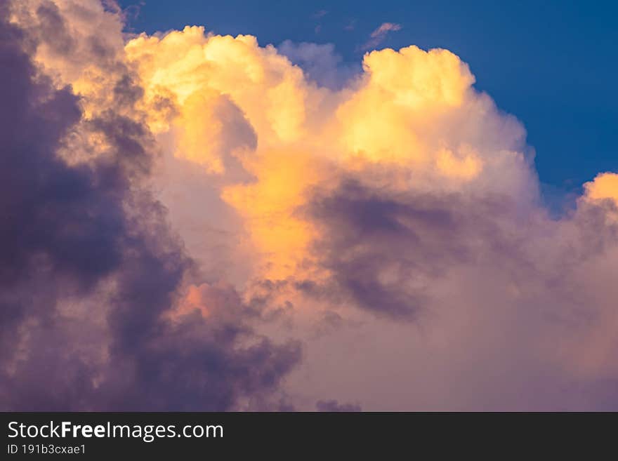 Beautiful Clouds Golden Hour Sky