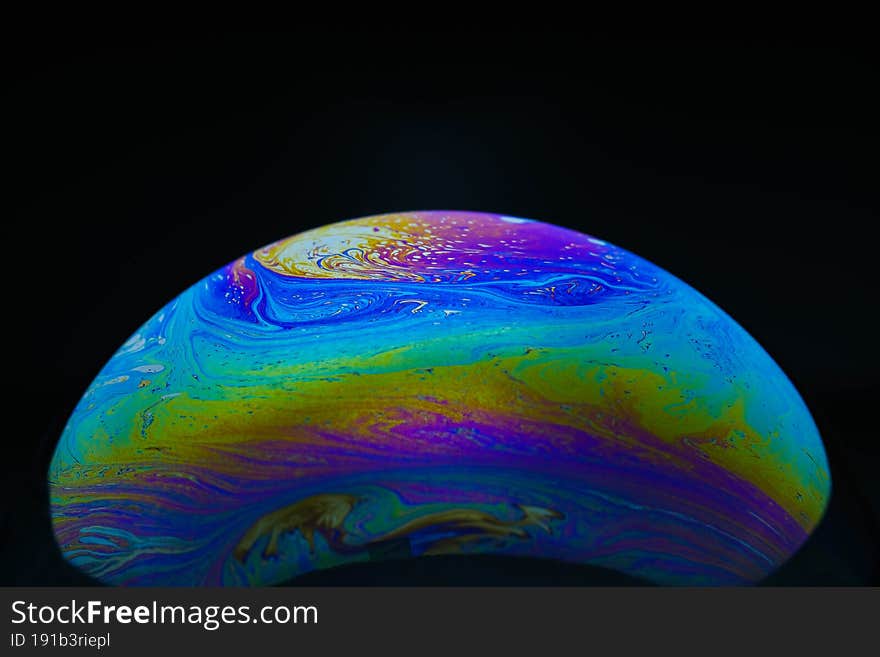 New Planet Colored Soap Bubble