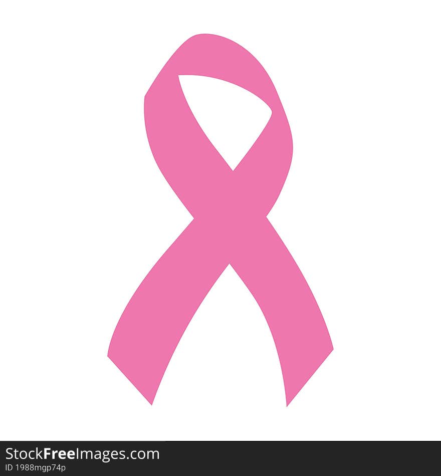 Breast Cancer Awareness.Pink Ribbon Flat Design. Vector