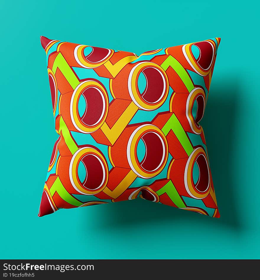 3d rendering illustration fashion product pillow Cushion Cover on theme design concept of africa pattern for presentation Manufacturer Supplier and customer on website. 3d rendering illustration fashion product pillow Cushion Cover on theme design concept of africa pattern for presentation Manufacturer Supplier and customer on website
