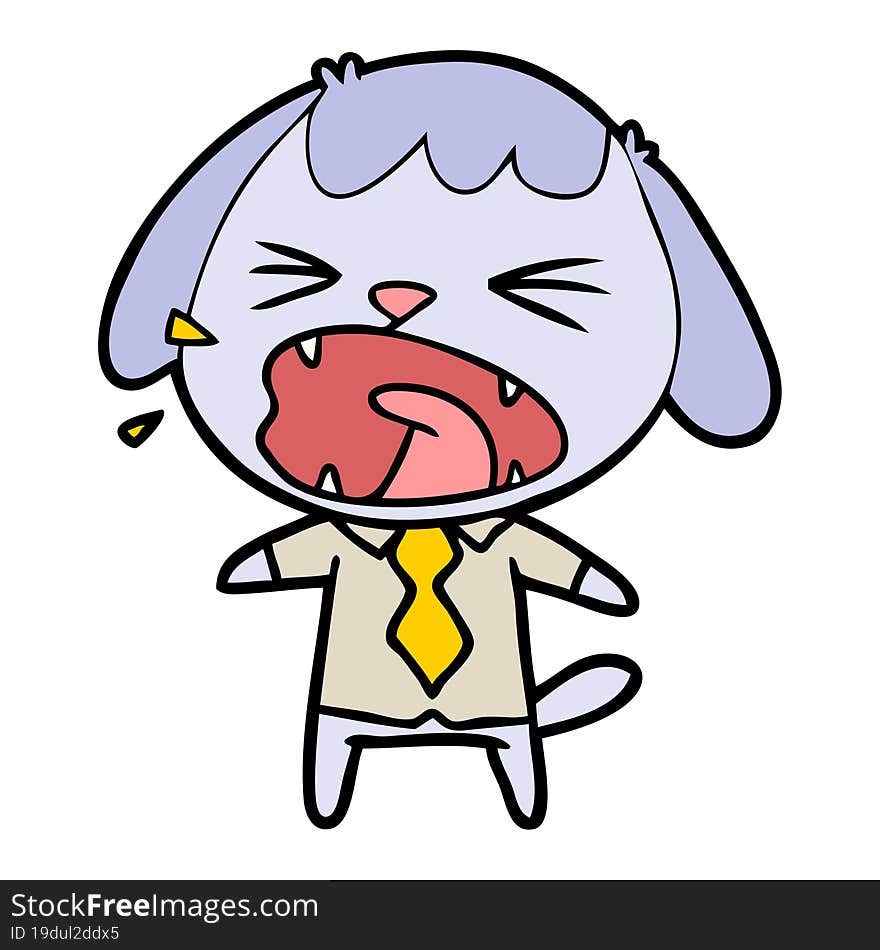 cute cartoon dog barking. cute cartoon dog barking