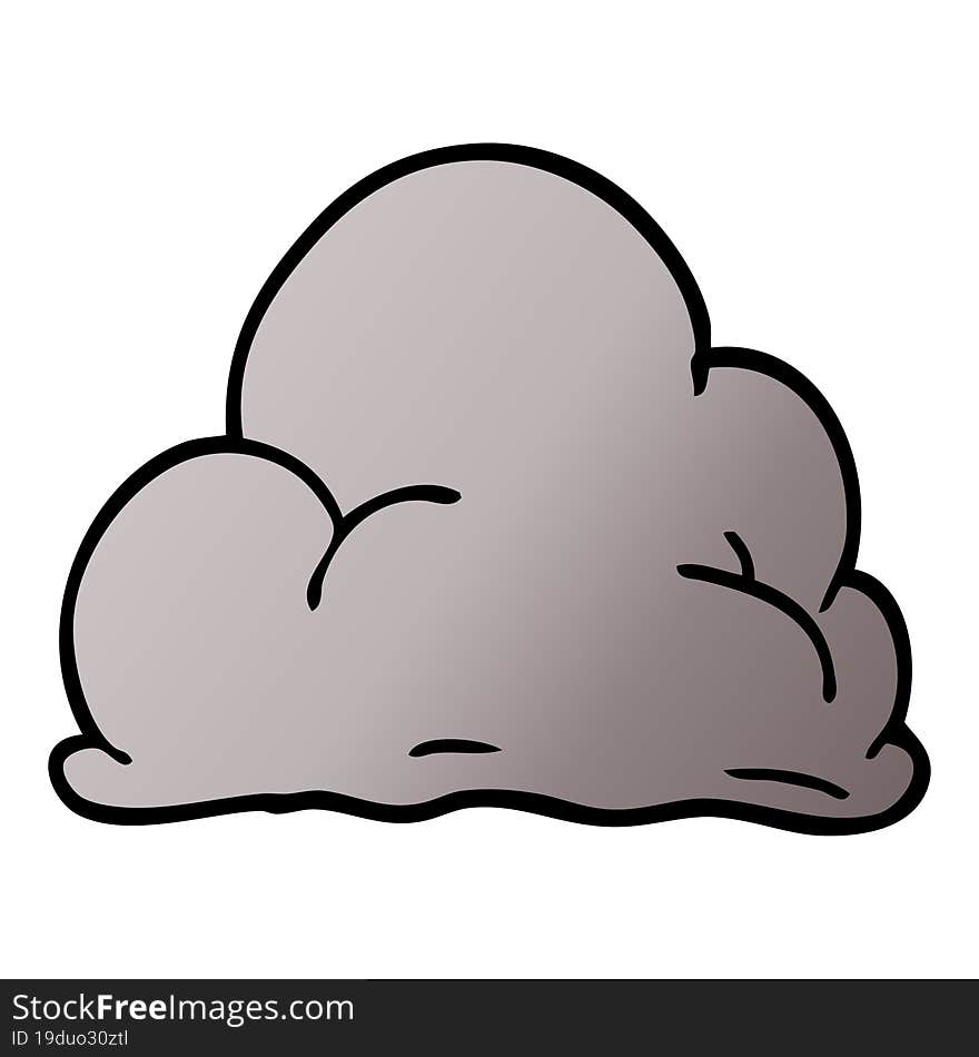 Cartoon Doodle Storm Cloud