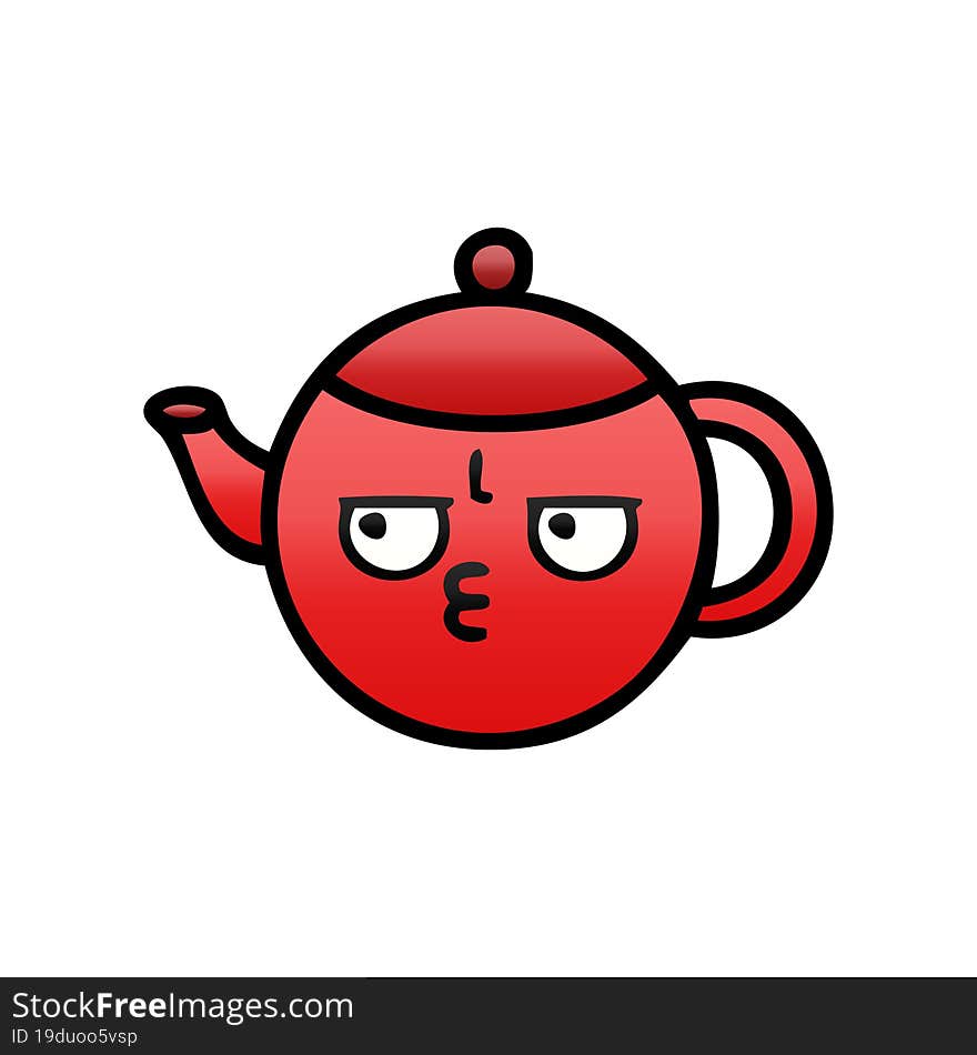 gradient shaded cartoon teapot