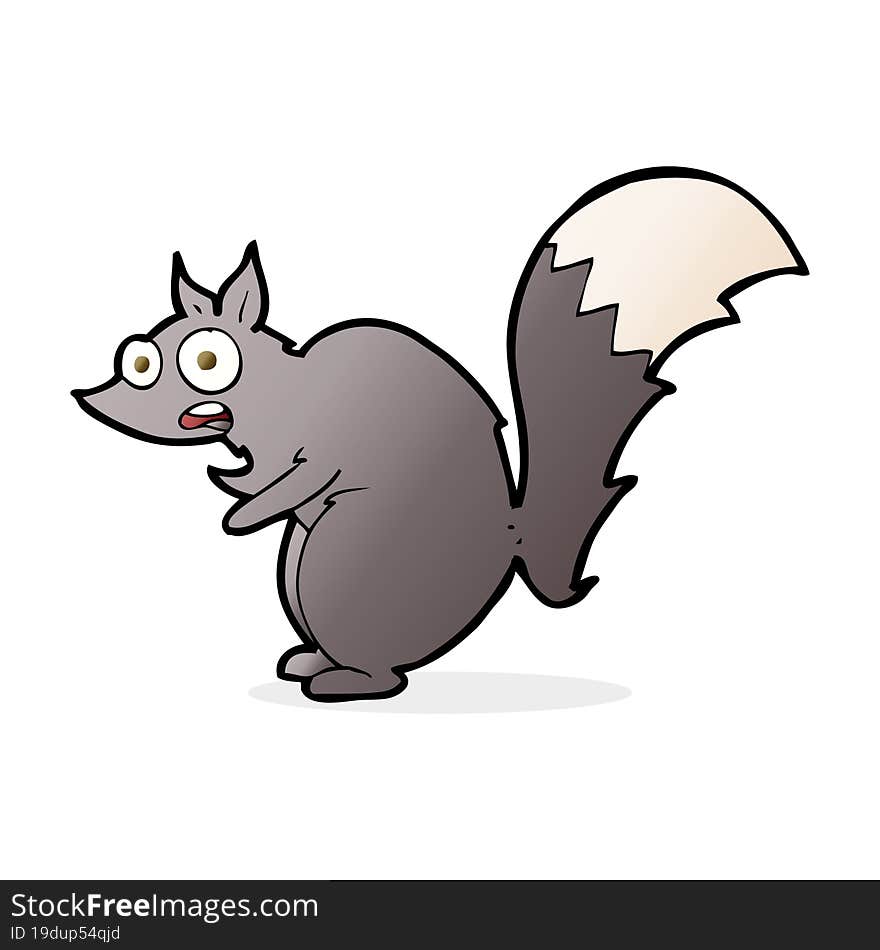 funny startled squirrel cartoon