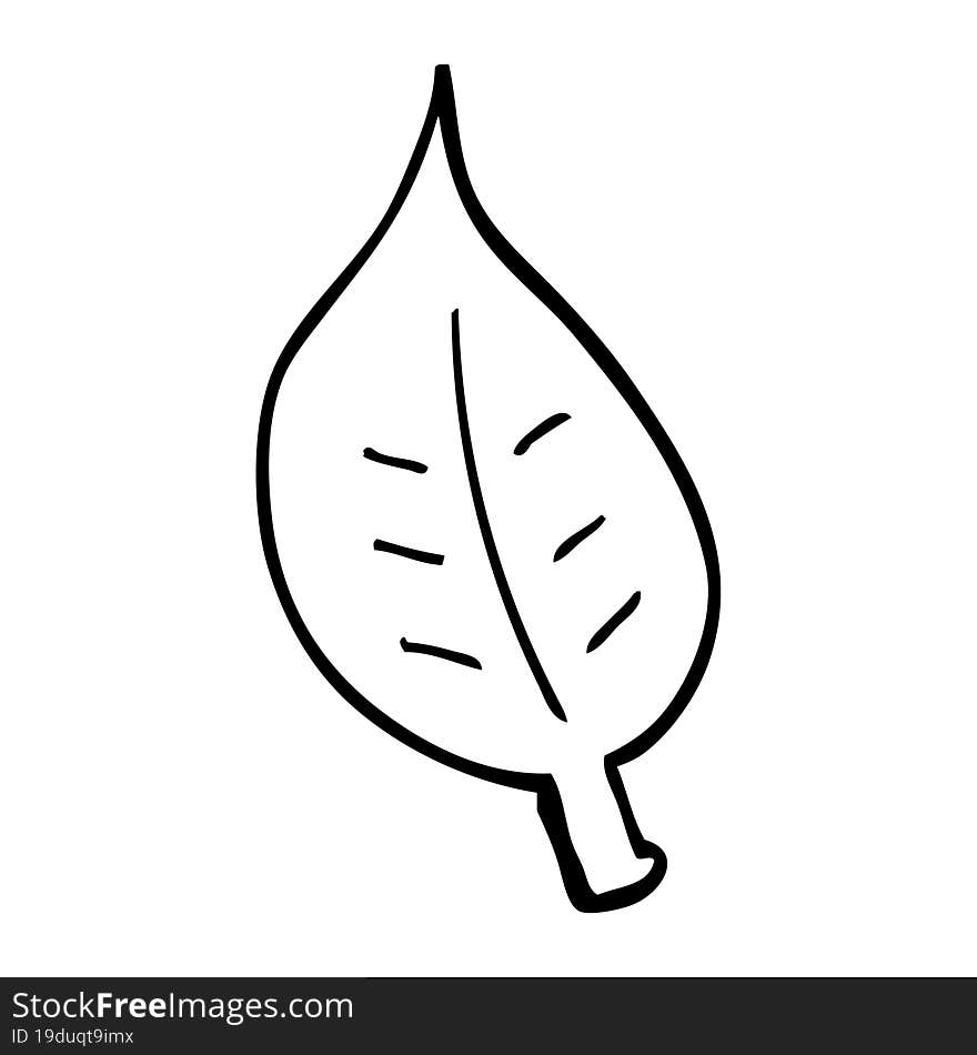 Line Drawing Cartoon Leaf