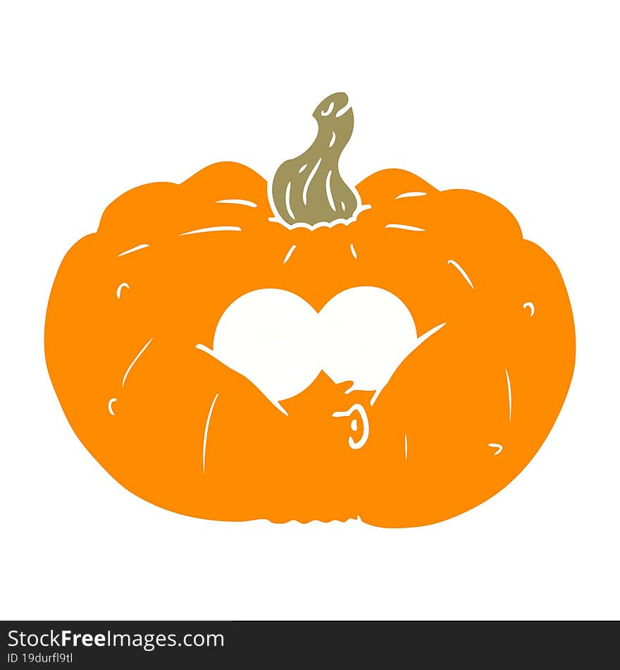 flat color style cartoon pumpkin