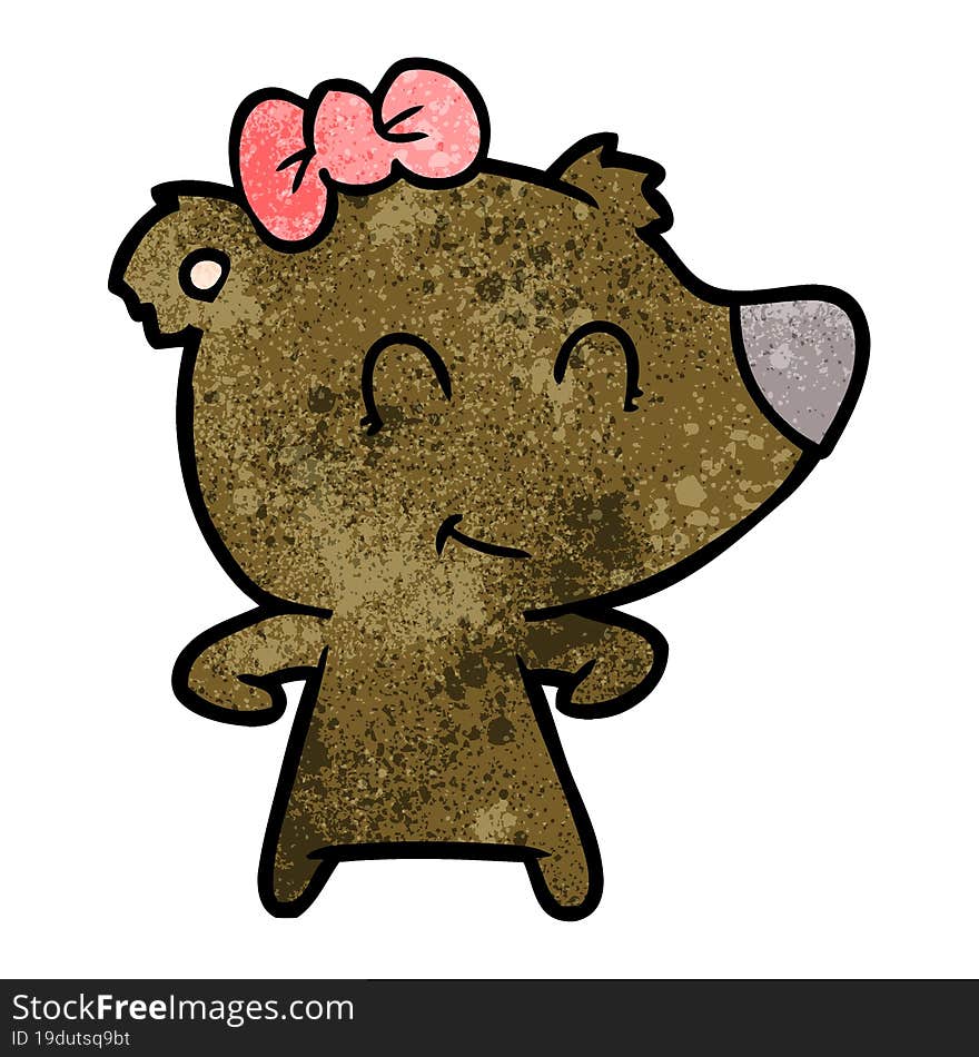 female bear cartoon. female bear cartoon