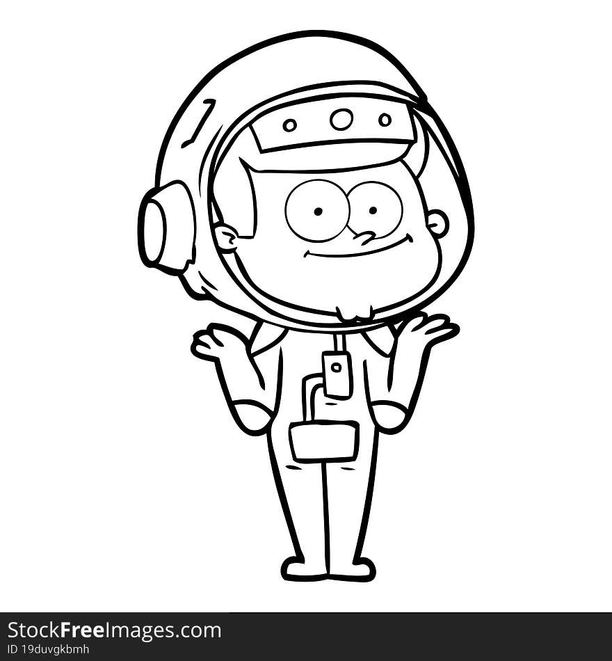 happy astronaut cartoon. happy astronaut cartoon