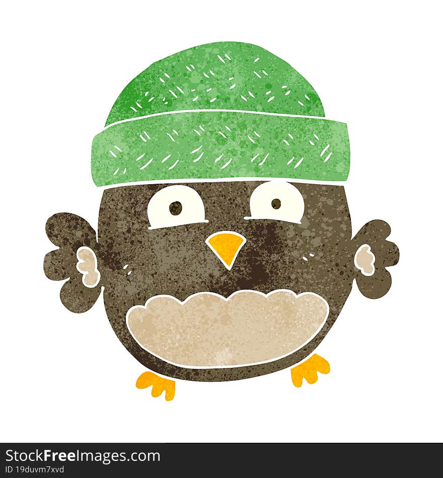 retro cartoon cute owl