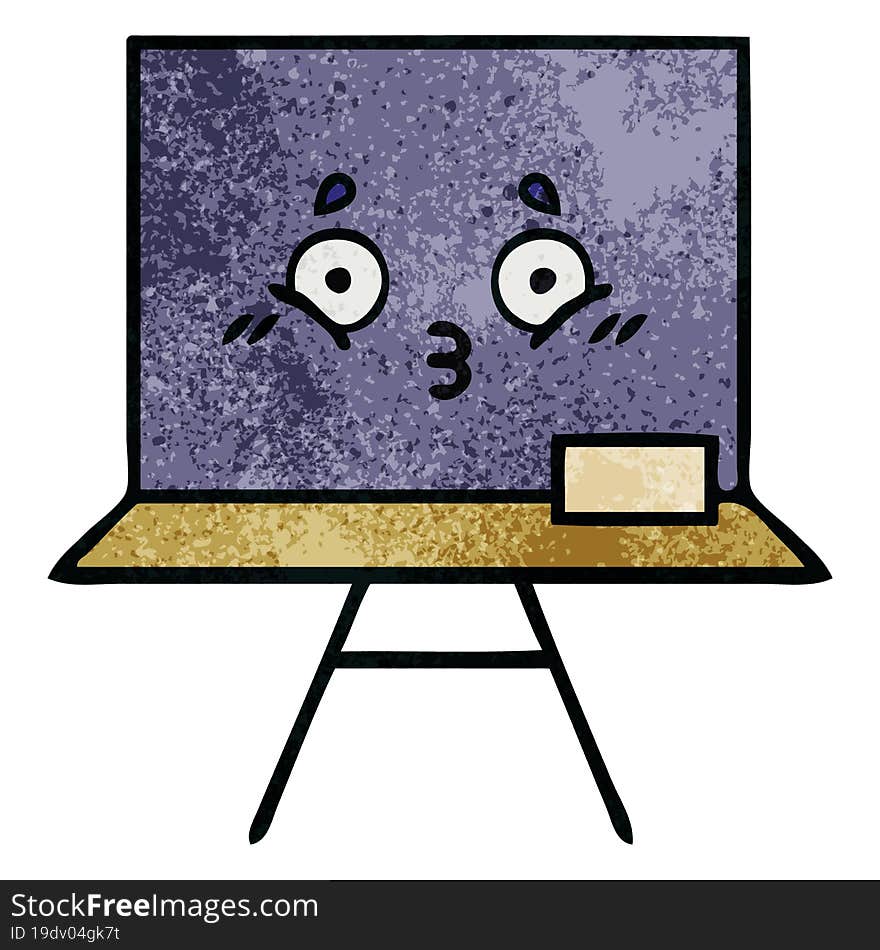 retro grunge texture cartoon chalkboard