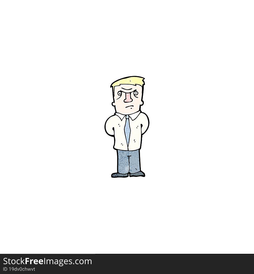 cartoon annoyed man