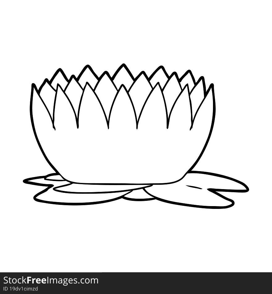 cartoon waterlily. cartoon waterlily