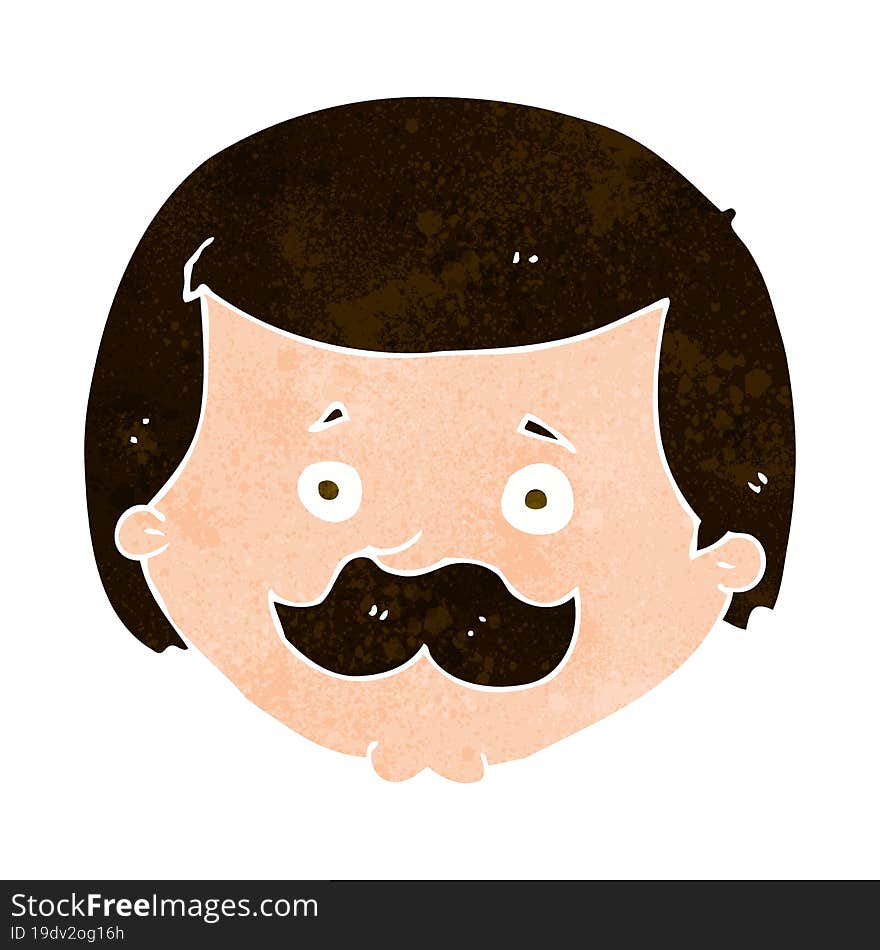 cartoon man with mustache