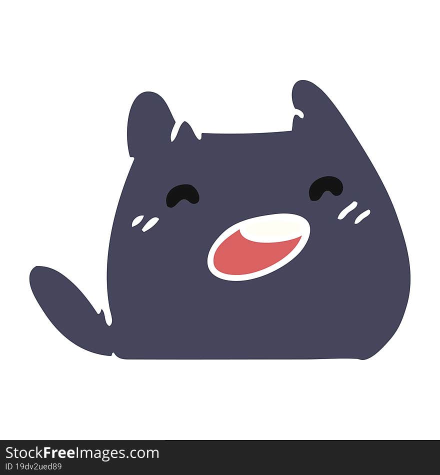 cartoon of a kawaii cat