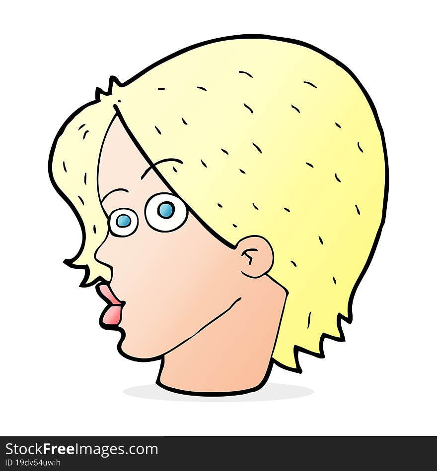 Cartoon Female Face