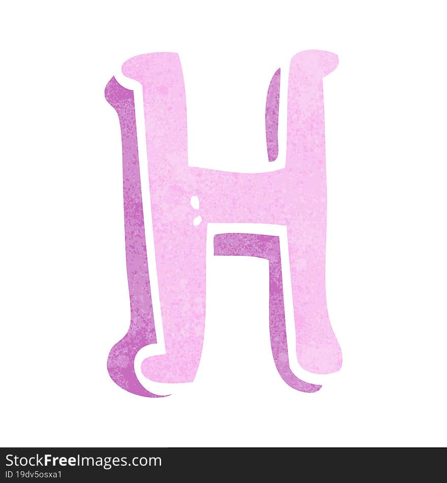 Cartoon Letter H