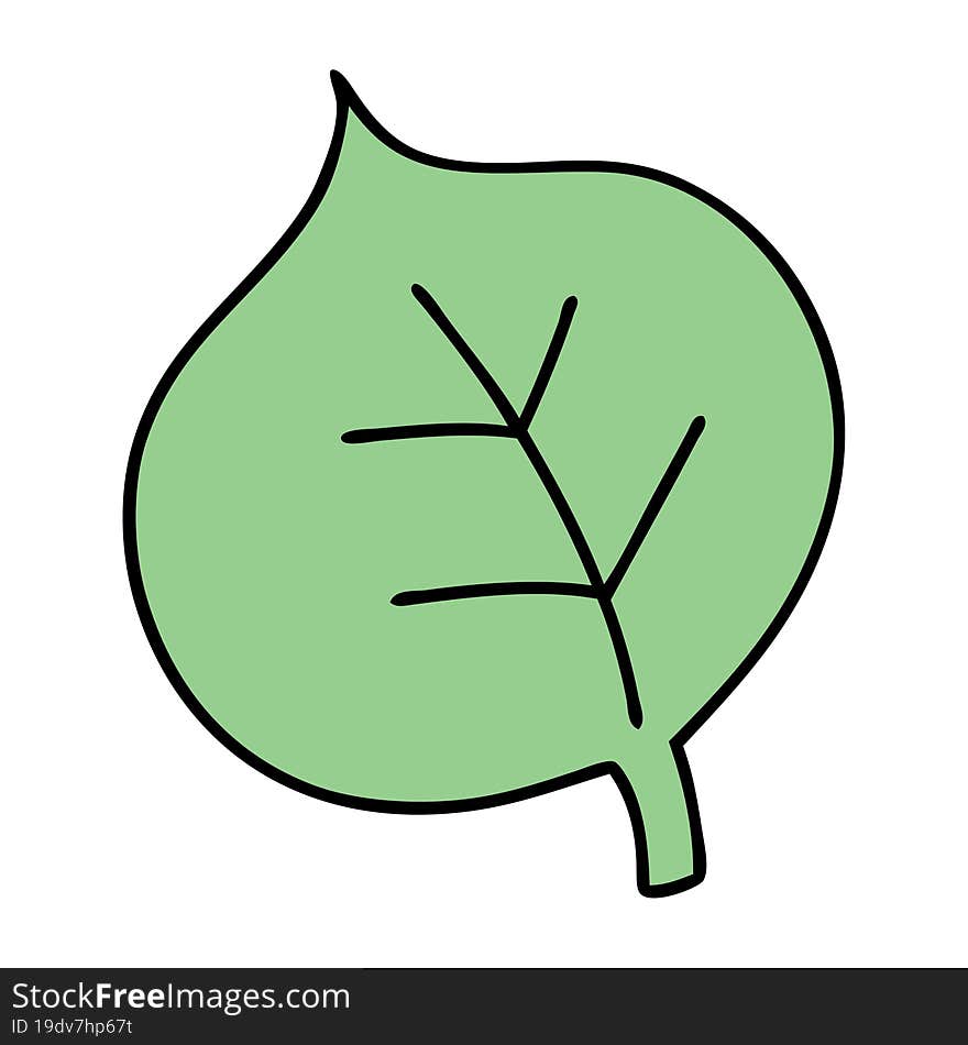 simple cartoon leaf