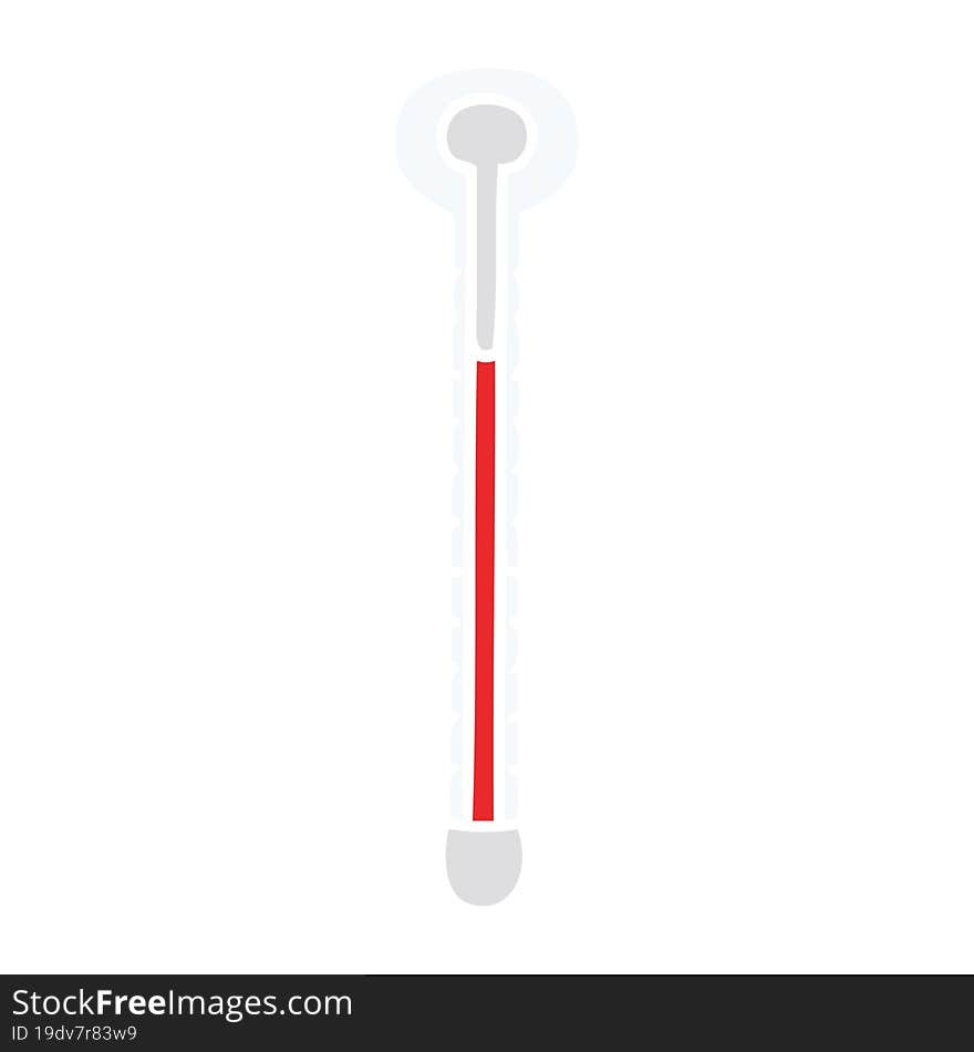 quirky hand drawn cartoon thermometer