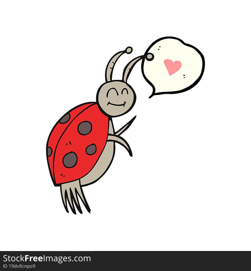 speech bubble cartoon ladybug