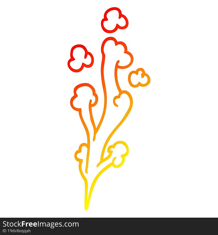 warm gradient line drawing cartoon whooshing cloud