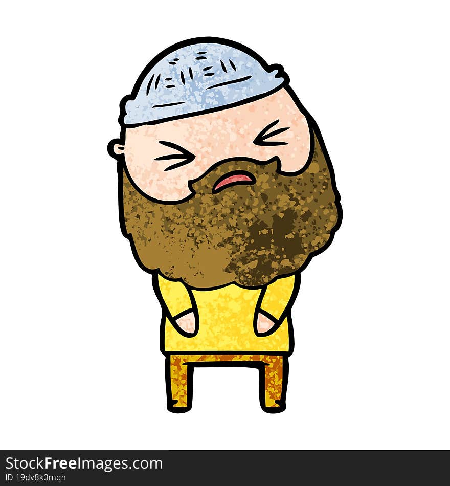 cartoon man with beard. cartoon man with beard