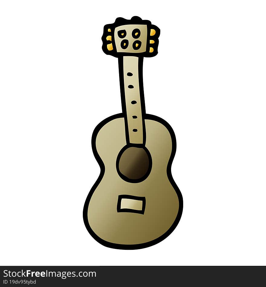 Cartoon Doodle Guitar