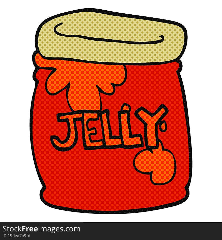 freehand drawn cartoon jar of jelly