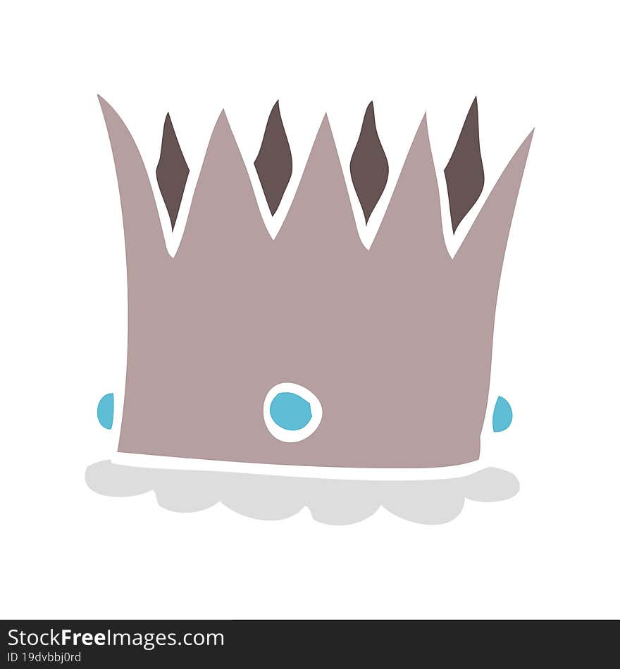 cartoon doodle silver crown