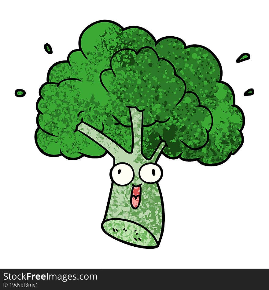 cartoon broccoli. cartoon broccoli