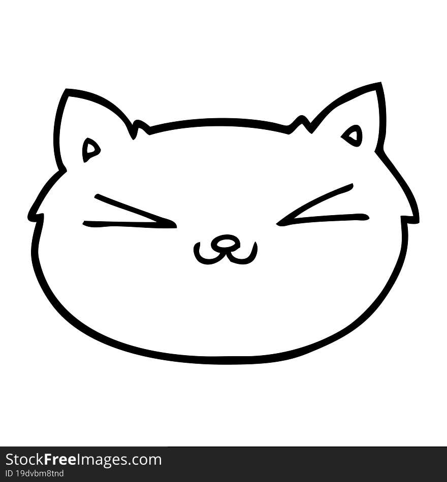 happy cartoon cat