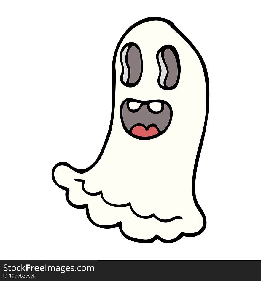 Cartoon Doodle Spooky Ghost