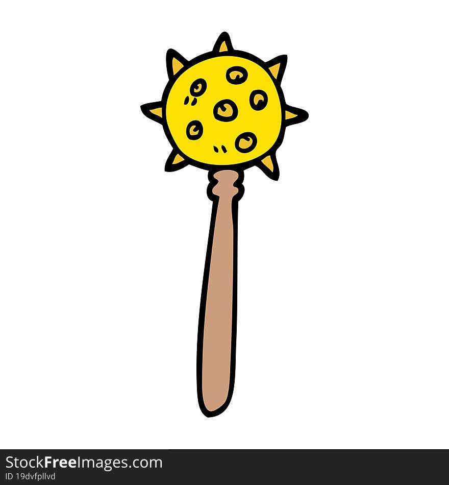 Cartoon Doodle Medieval Mace