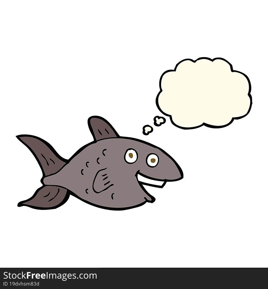 Cartoon Fish With Thought Bubble