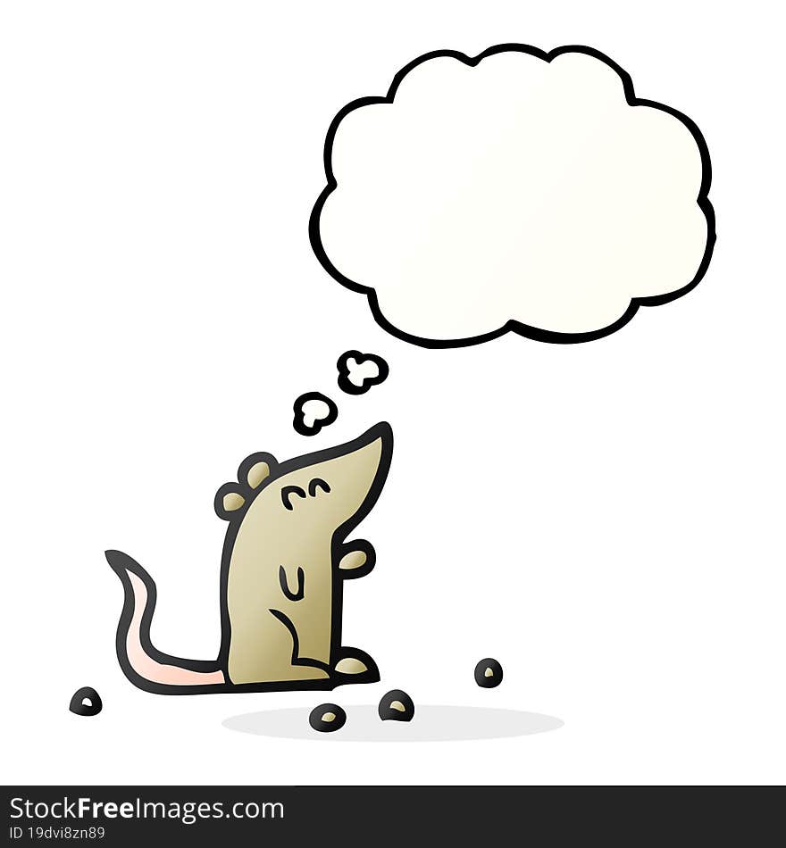 thought bubble cartoon mouse