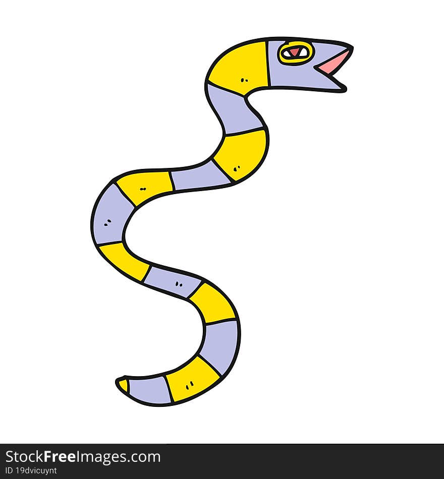 hissing cartoon snake