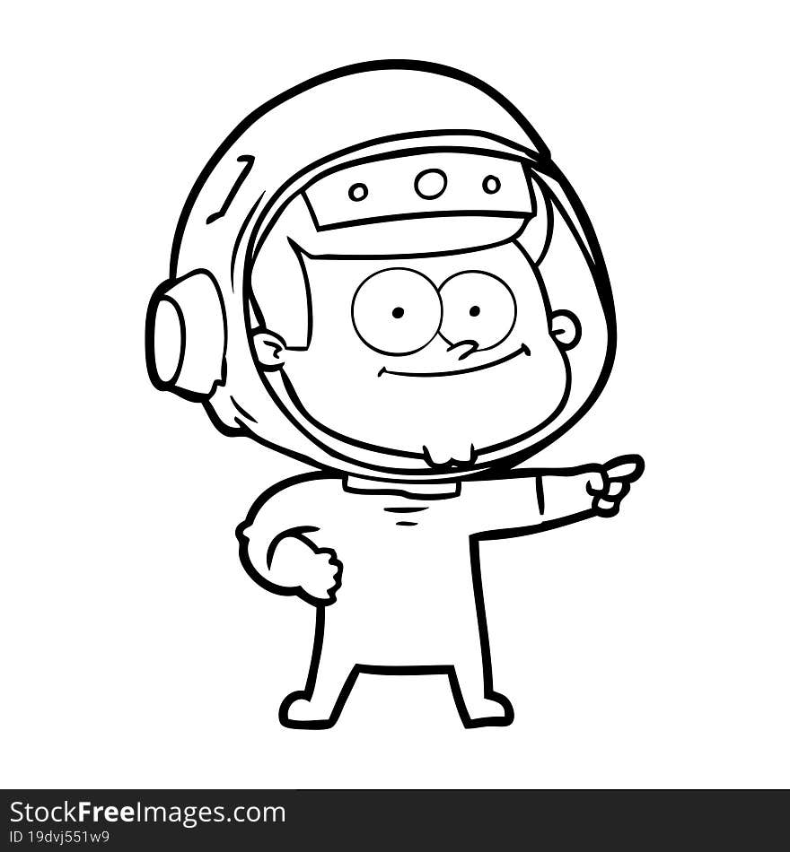 happy astronaut cartoon. happy astronaut cartoon