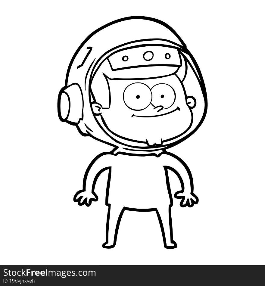 happy astronaut cartoon. happy astronaut cartoon